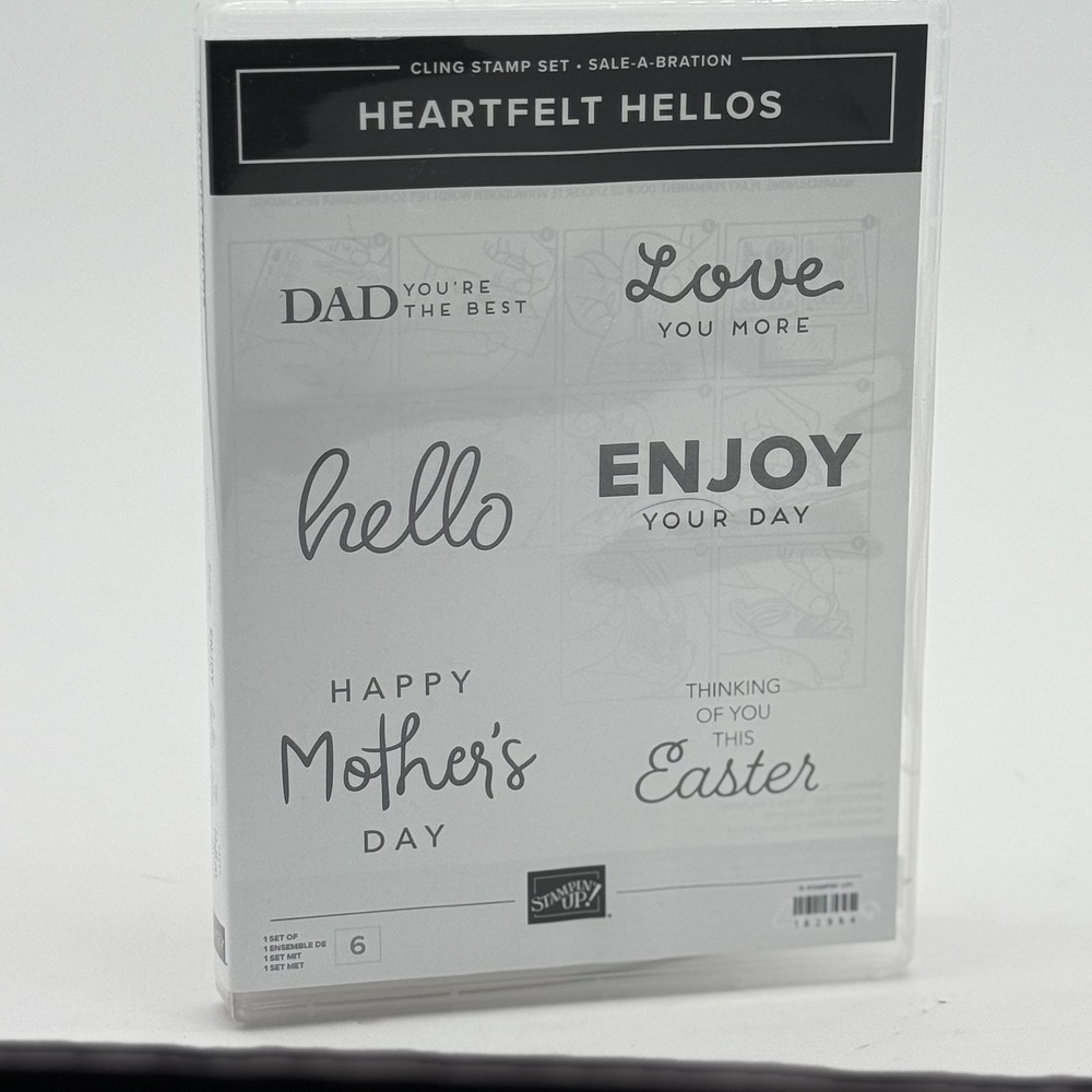 Stampin' Up! HEARTFELT HELLOS Stamp Set Dad Mother's Day Easter‎ Hello Love NEW